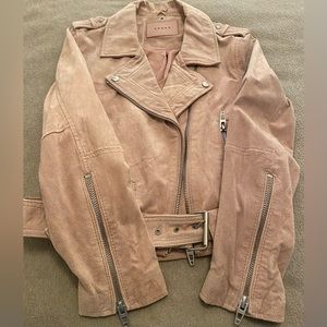 BLANKNYC Suede Rosebud (dusty pink) Moto Jacket